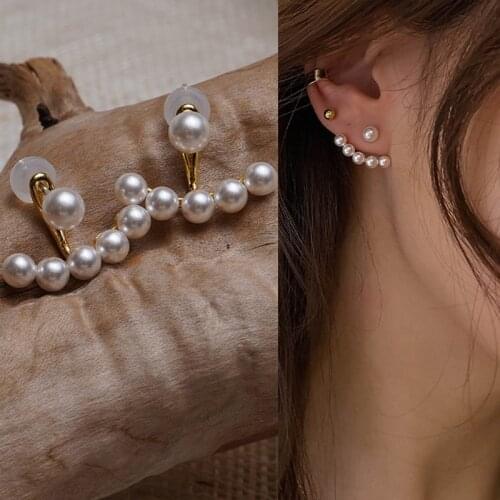 Trend Simulation Pearl Long Earrings Romantic Cute Simple Personality Female Wedding Fashion Korean Jewelry Earrings Pendant Ea