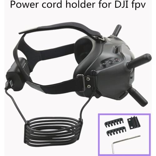 For DJI FPV COMBO Drone Flying Glasses Data Cable Management Holder Power Line fixed Bracket Harness Prevent Loose Accessories