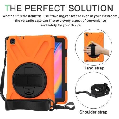 For Samsung Galaxy Tab A 8.0 2019 S Pen SM-P200 P205 Kids Case with Hand Shoulder Straps Stand Shockproof Funda Cover for P200