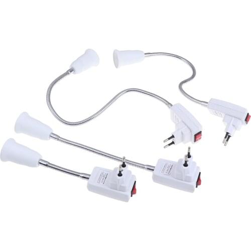 E27 Table Light Bulb Lamp Holder Socket + Switch Adapter Converter EU Plug