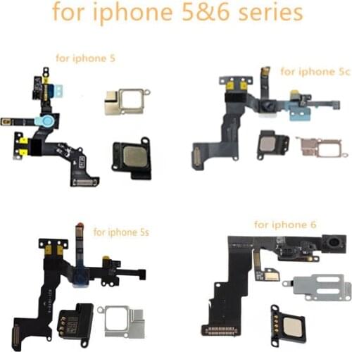 Proximity Sensor Flex Cable and Front Camera Assembly with Earpiece Metal Bracket For iPhone 5 5s 5c 6 6plus 6s 6s Plus