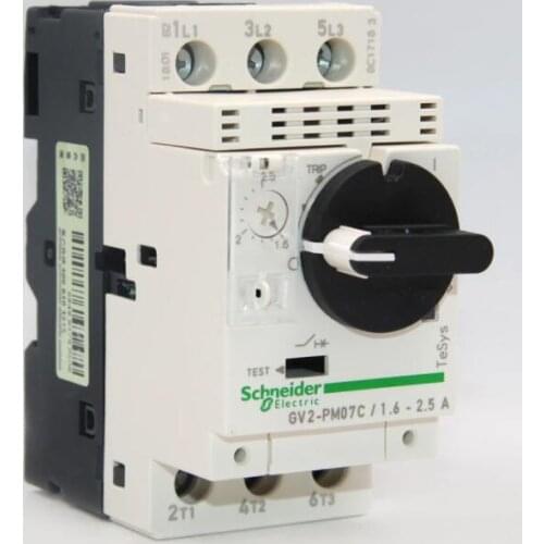 GV2-PM07C 1.6-2.5A GV2PM07C TeSys motor circuit-breaker, rotary knob, 1.6-2.5A
