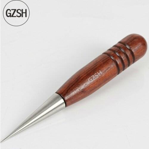 GZSH Wooden Handle Cofee Tools Stainless Steel Garland Needles Fancy Coffee Garland Needles Carved Needles Chain Link Needles