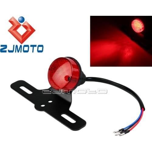 Motorcycle Red Light Stop Light w/ Bracket LED Taillight For Honda Yamaha Suzuki Kawasaki Cafe Racer Scrambler Custom