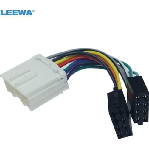 LEEWA 5X Car Stereo Conversion Plug Wire Adapter For Mitsubishi to ISO CD Radio Wiring Harness Original Head Units Cable