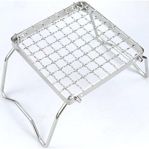 Stainless Steel Barbecue Grill MiNi Foldable Barbecue Net Home Park Barbecue Accessories Camping Outdoor Portable Cooking Tools