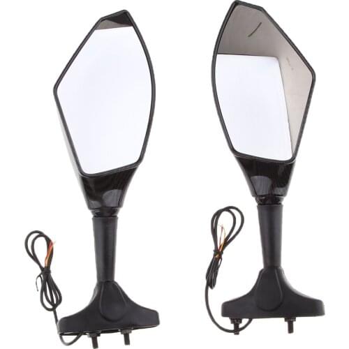 Motorbike Universal Rearview Turn Signal Mirror Large Displacement