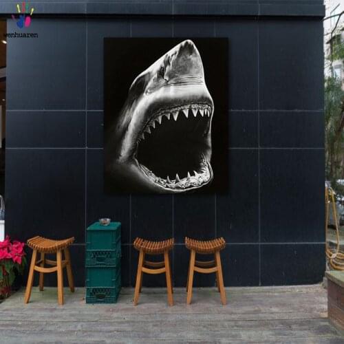 DIY colorings pictures by numbers with colors The shark picture drawing painting by numbers framed Home