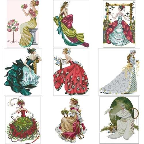 Madam patterns counted 14CT Cross Stitch Sets DIY wholesale Chinese Cross-stitch Kits Embroidery Needlework