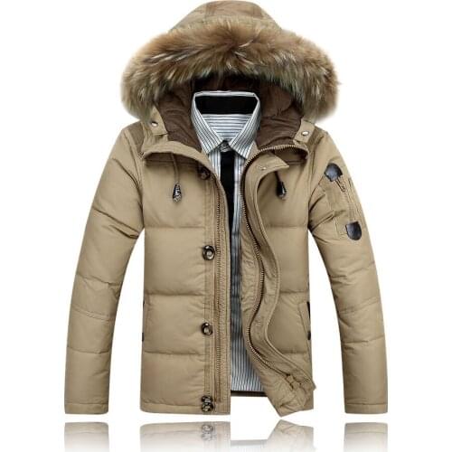 Fur Collar Hooded Parkas Men Winter Thick Mens Jacket Outwear New Fashion Warm Coat Man Down Parkas Windproof Male Parka Casaco
