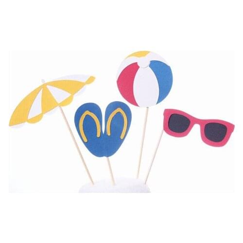 Beach Party C flops Cupcake Toppers under the sea wedding nautical party bridal shower toothpicks birthday food pick