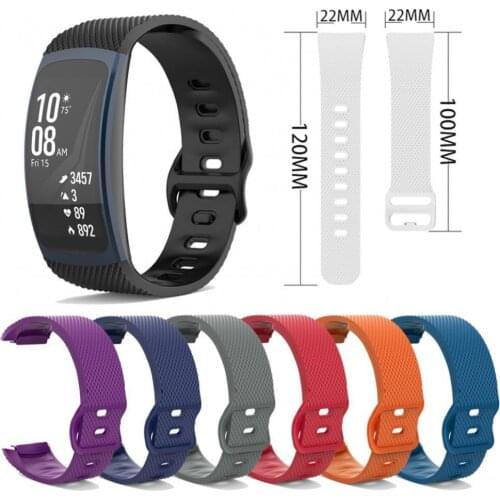 For Samsung Gear Fit2 SM-R360/Fit2 Pro SM-R365 Strap Bracelet Silicone Wristband Band Replacement TPU Smart Watch Strap