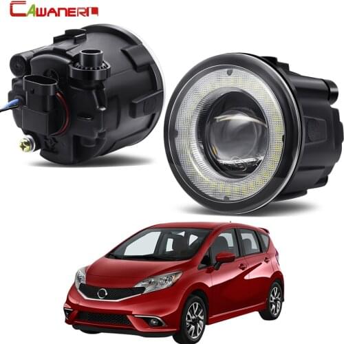 2 Pieces Car Front Bumper LED Fog Light Assembly Angel Eye DRL Daytime Running Light 30W H11 12V For Nissan Versa 2007-2011