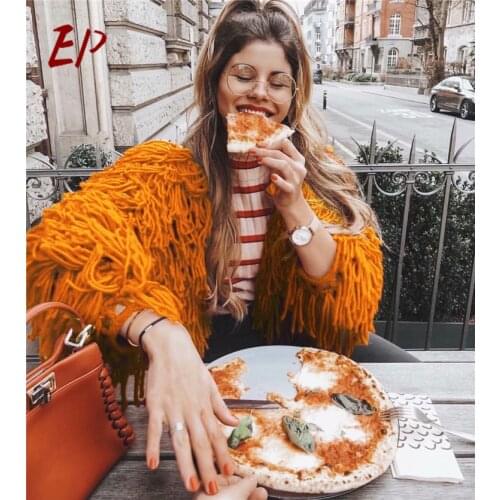 Warm Knitting Shaggy Jacket Coat Women Sweater Soft Black Female Overcoat Autumn Winter Hairy Faux Fur Coat Cardigan Blue Orange