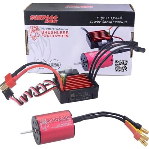 Waterproof Motor & Brushless ESC Combo Set for 1/18 1/16 RC Car Truck