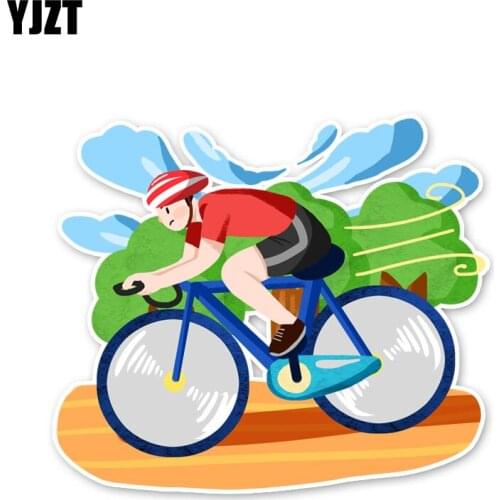 YJZT 12.2*14CM Interesting Bicycle Fitness Accessories Car Stickers C30-0109