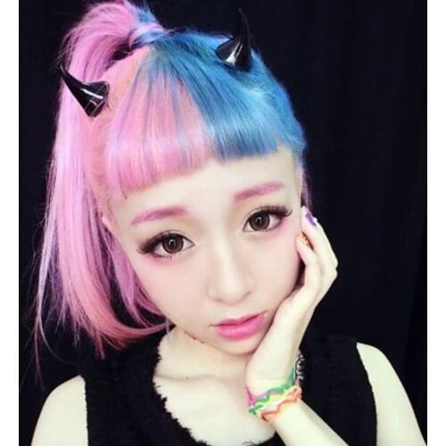 1 Pair Small Demon OX Horn Hairpins Gothic Cosplay Costume Creative Hairpins Barrettes Horn Halloween Hair Clip Accessories