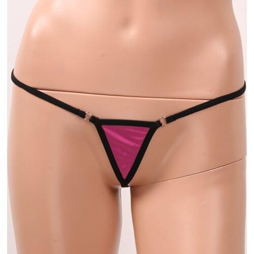 Womens Micro Mini G-String Thong Sexy Mini Bikini Tanga Triangle Panties Female Underwear Lingerie T-Back Thong Biquini Bottoms