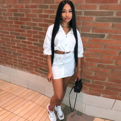 TWO PIECE SET Women Long Sleeve Crop Top Single Breasted Button Short Dress 2 PIECE Skirt Outfit Tweed Jacket Suit Plus Size 2pc