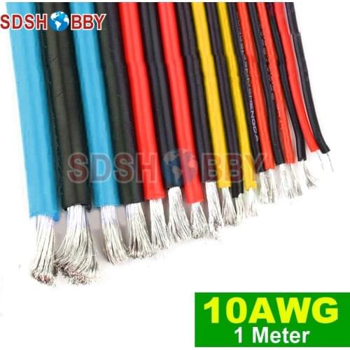1 Meter 10AWG Silicone Wire/ Silica Gel Wire/ Silicone Cable (1050/0.08, OD: 5.5)
