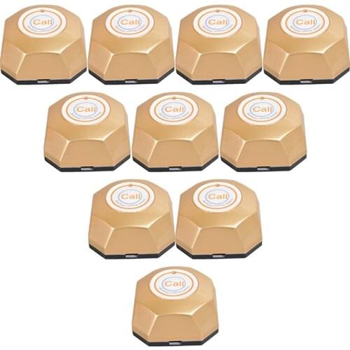 10pcs FEILING Restaurant Table Call Button Waiter Wireless Paging System Customer Service Transmitter For Coffee Shop Hospital