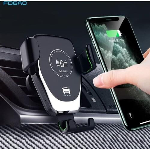 10W Qi Wireless Car Charger Mount Gravity Phone Holder For iPhone 12 11 Pro XS Max XR X 8 Fast Charging for Samsung S10 S20 S21