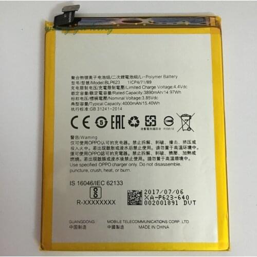 100% Original Backup 3890mAh BLP623 Battery Use For OPPO