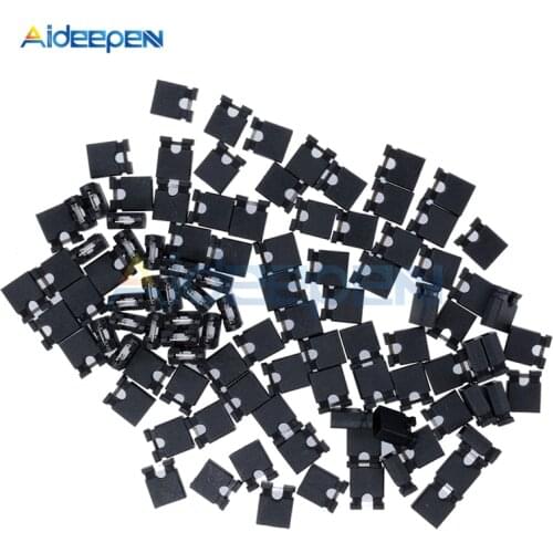 100Pcs/lot 2.54mm Standard Circuit Board Mini Micro Jumper Cap For 2.54mm Header (Shunts) Short Circuit Block Jumper