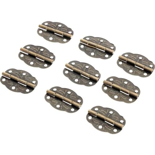 20pcs Antique Furniture Door Hinge Parliament Wooden Gift Box Hinge Iron 6 Small Holes Box Hinge 30*22mm Woodworking Accessories