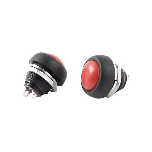 PBS-33 250V/AC 16A 2 Pins Momentary SPST Pushbutton Switch Red/Green/Yellow/Orange/Blue/White/Black