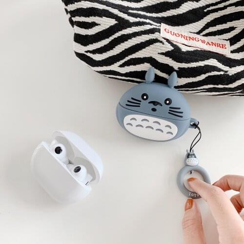 3D Cartoon Case for Huawei Freebuds Pro Headphone Accessories Earphone Case Protective Cover Cute Anime Totoro