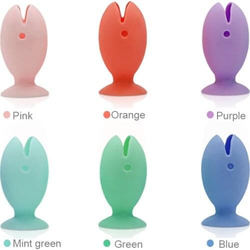 45mm Cute Cartoon Fish Silicone Toothbrush Holder Mini Toothbrush Base Bathroom Toothbrush Storage Tool Toothbrush Bracket