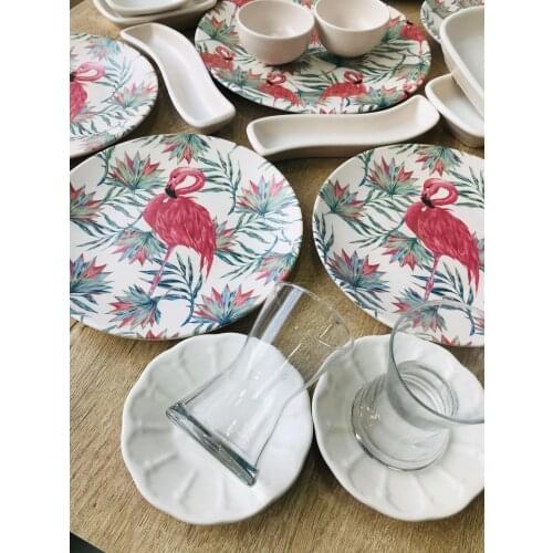 Keramika 6 Personality 27 Piece Flamingo Breakfast Team