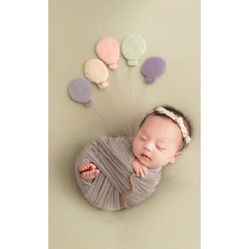 9 Pcs DIY Baby Wool Felt Dinosaur Stars Love Heart Clouds Balloon Decorations Newborn Photography Props Ornaments J60B