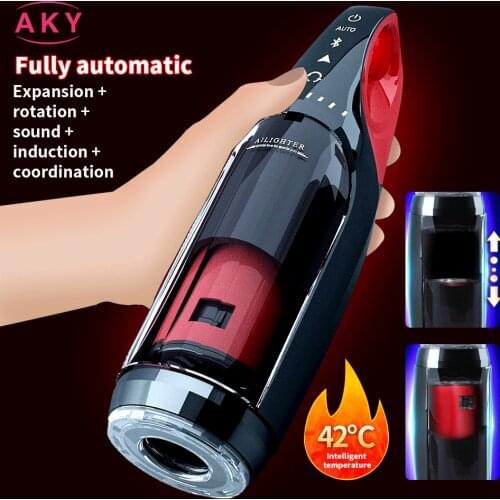 Automatic Telescopic Rotation 10 Adjustable Mode Male Masturbator Pussy Masturbation Cup Electric Climax Blowjob Sex Toy For Men