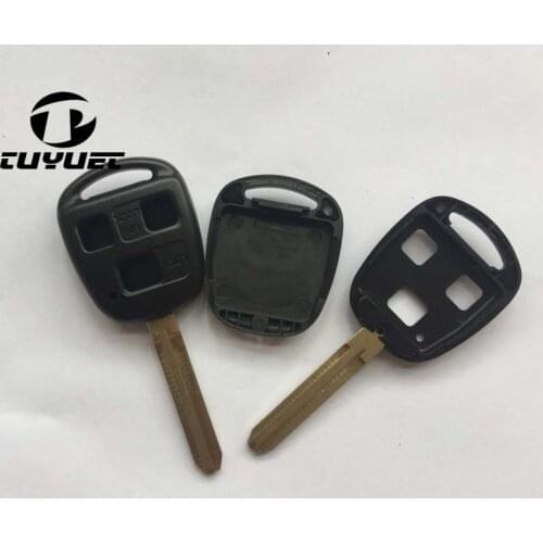 3 Buttons Blank Car Key Case For Toyota Remote key Shell Fob Keyless Case TOY43 Blade