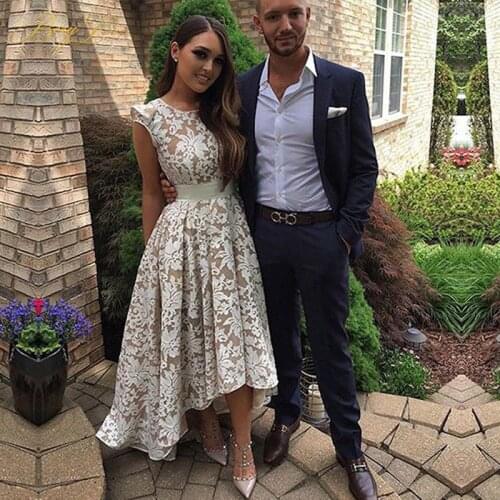 Berylove O-neck Long Evening Dress Satin Asymmetrical robe de soiree Beautiful Formal Dress Women 2020 Prom Gowns High Low Gown