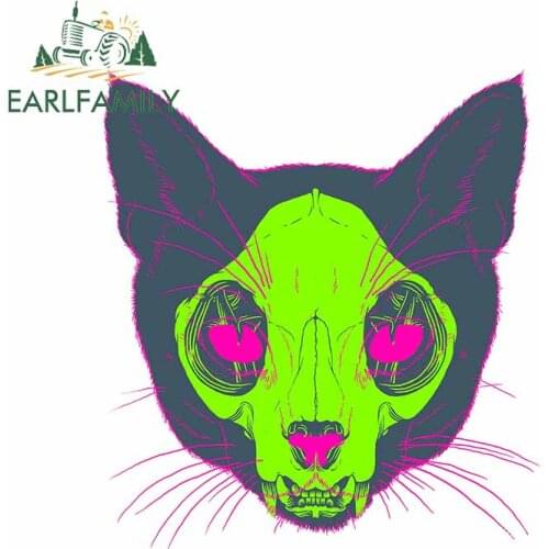 EARLFAMILY 13cm x 11.6cm For Cat X Ray Car Accessories Stickers Sunscreen Decal Car Door Protector Funny Occlusion Scratch