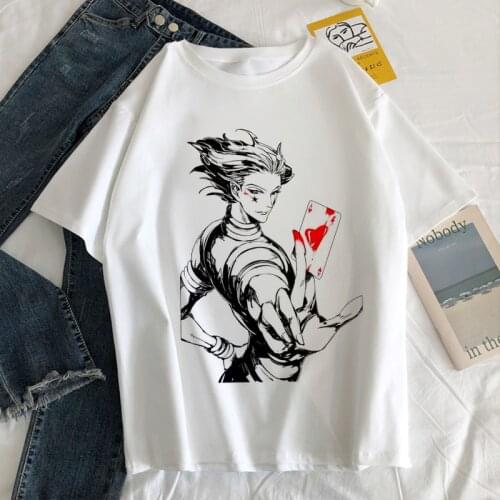 HUNTER×HUNTER Graphic Print T-shirt Women Harajuku Aesthetic White Tops Casual Tshirt 2021 New Summer Fashion Y2k Female T Shirt