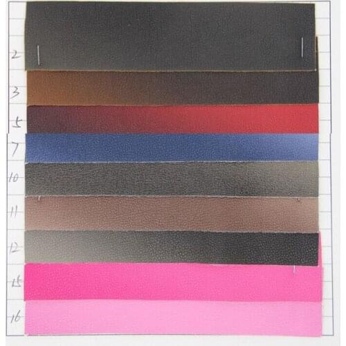 The gradient embossed imitation leather wholesale Gradient embossed Litchi grain PU leather fabric/ matt embossed faux leather