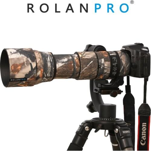 ROLANPRO Lens Camouflage Coat Rain Cover for SIGMA 150-600mm F5-6.3 DG OS HSM Contemporary (AF Version) Guns Protective Sleeve
