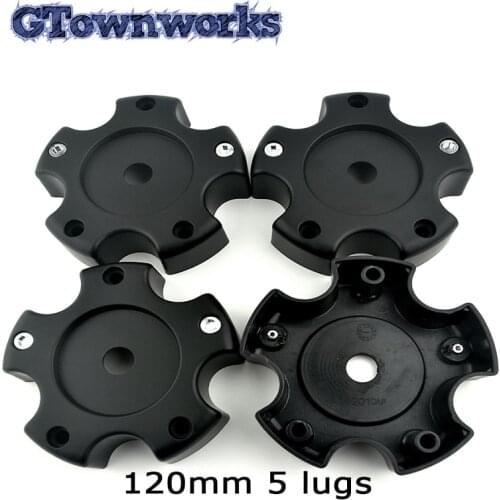 4pcs 120mm Car Wheel Center Hub Caps Fit For Moto Metal Wheels MO 959 5 Lug 308L121 LG0906-08 308L121-YB001 C569201 Matt Black