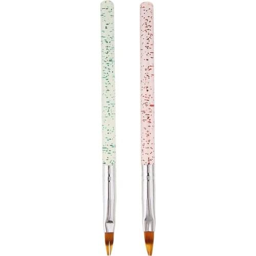 2Pcs Nail Art Design UV Gel Liner Painting Drawing Brush Art Pens Manicure