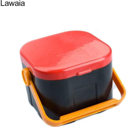 Lawaia Fishing Tackle Boxes Red Worm Live Bait Silkworm Box Baits Moisturizing Fishing Gear Box Fishing Gadget Box Fishing Tools