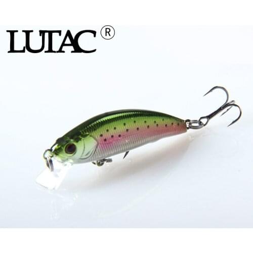 LUTAC 8 PCS Mini 50mm 5g Sinking Minnow BKK Hook Hard Fishing Artificial Wobblers