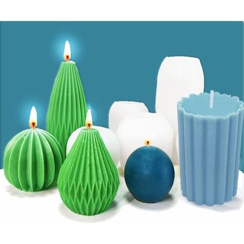 Silicone Candle Making Mold Geometric Cactus 3D Shape Resin Epoxy Chocolate Cake Handmade Craft Mould Form for Candles