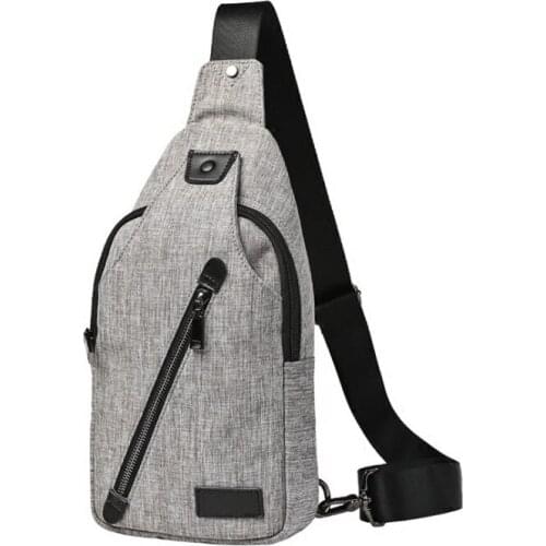 The new trend of the leisure gray canvas Mens chest package W3-028