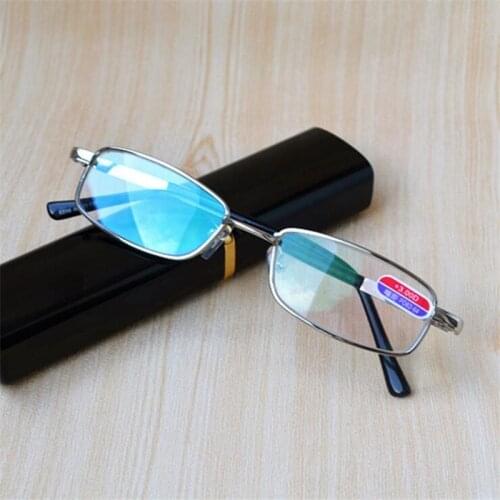 MEN WOMEN Glass optical lense Presbyopia reading glasses 1.0 TO 4.0 Pen Case Color Random metal frame Eyeglasses R043