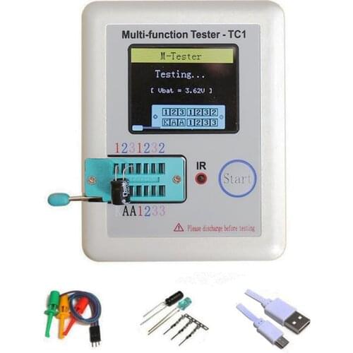 Multifunctional transistor tester LCR-TC1 Full color graphic display With battery TFT Diode Triode Capacitance Meter