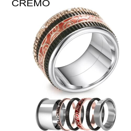 Cremo Luxury Ring Minimalist Multi Finger Rings BOHO Interchangeable Hundred Matching Symphony Wedding Band